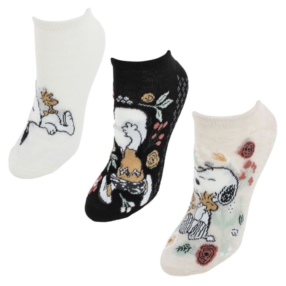U.P.D., INC Women's Peanuts Snoopy No Show Socks (3Pack)